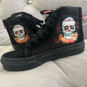 Little kid Vans Sk8-Hi Dia De Los Muertos size 12.5
